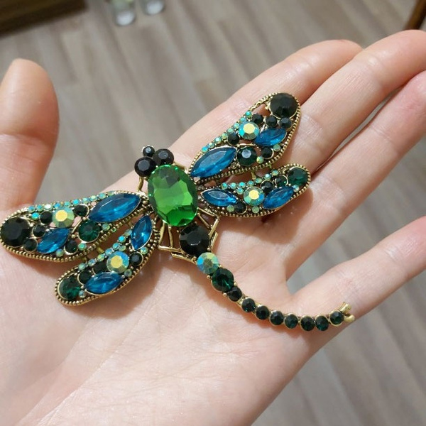 Antique on sale dragonfly brooch