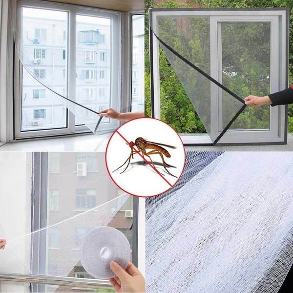 New LARGE WINDOW SCREEN MESH NET FLY INSECT BUG MOSQUITO MOTH DOOR NETTING BLACK