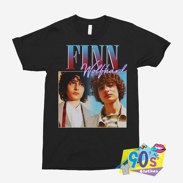 Finn Wolfhard 90s Vintage Black Rapper T Shirt Wish