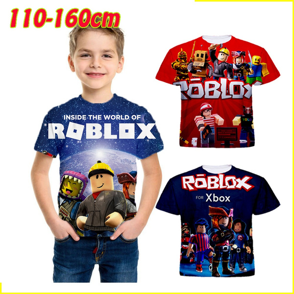 2020 Summer Kids Fashion New Children S Wear Roblox 3d Color Printing Cool Digital Printing Tshirt 110 160 Wish - how to create your own t shirt in roblox 2020