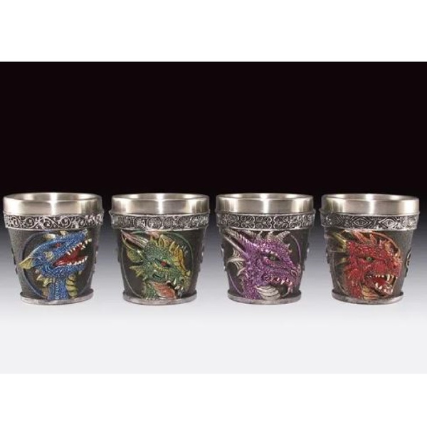 Dragon Shot Glasses Set of 4 New Wish