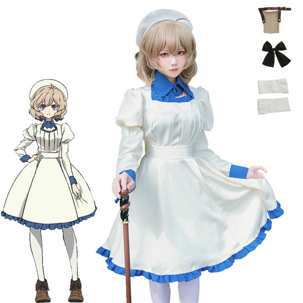 Anime In Spectre Cosplay Costume Iwanaga Kotoko Dress Wig Women White  Lolita Dress Hat Invented Inference Kyokou Suiri Full Set - AliExpress