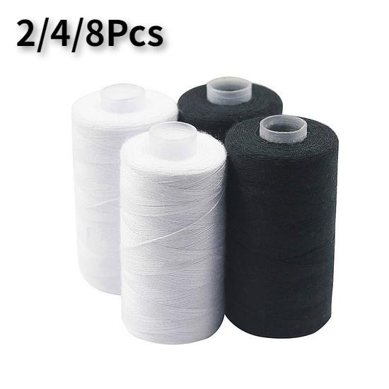 2/4/8Pcs 500M DIY Sewing Thread Polyester Thread Set Strong And Durable  Black White Sewing Threads For Hand Machines