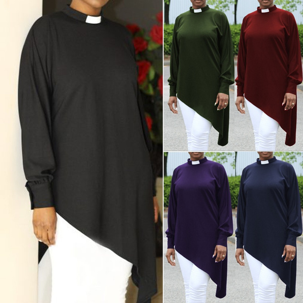 Ladies Spring Long Sleeve Asymmetric 