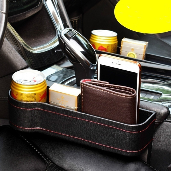 Car Auto Accessories Seat Seam Storage Box Phone Holder Organizer BR 