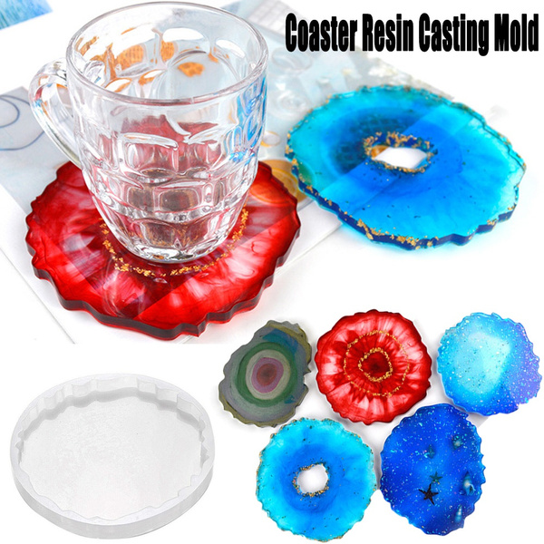 Agate Coaster Resin Casting Mold Silicone Jewelry Making Epoxy Mould Craft DIY 