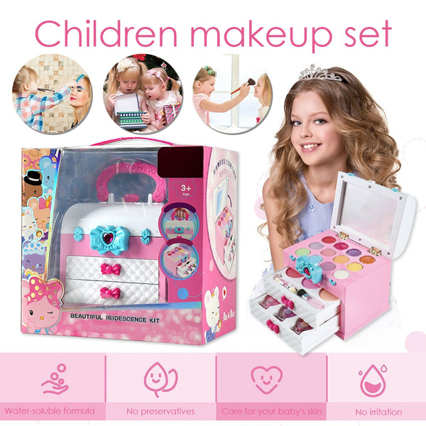 New Girls Makeup Play Toys Kids Make Up Kit Girl Real Pretend Play