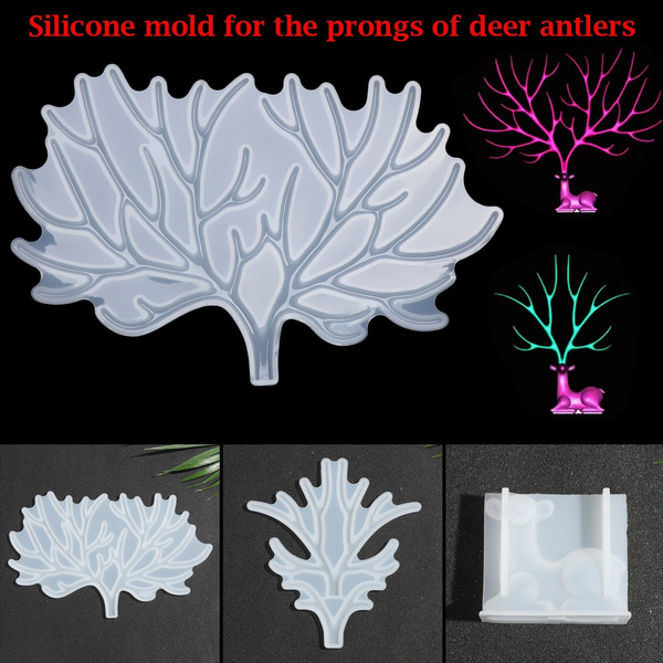 DIY Crafts Epoxy Jewelry Making Pendant Resin Mould Antlers Silicone  Mold