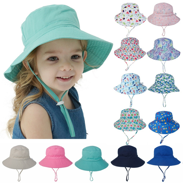 Baby Sun Hat Toddler Boys Girls Summer Bucket Hat Kids UPF 50+ Wide