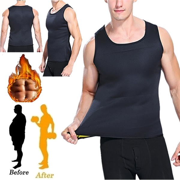 Men Body Slimming Tummy Shaper Underwear Waist Girdle Shirt Vest