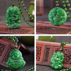 crystal pendant, Men  Necklace, Gifts, buddhanecklacejade