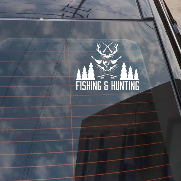 Fishing Hunting Shop Hunter Fisherman Vinyl Stickers Decals.