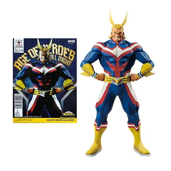 cm My Hero Academia Character Age Of Heroes All Might Blue Doll Pvc Figure Collection Model Toys Gift Wish