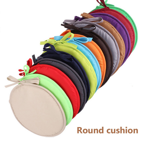 Round chair pads with ties hot sale