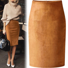 Fashion Skirts, pencil skirt, Office, Elastic