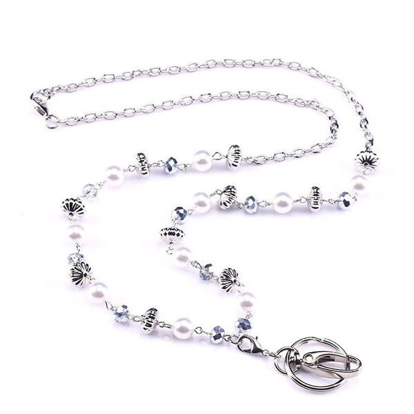 NJ-BC05 Royalbeier Fashion Bead Lanyard Necklace Long Jewelry Lanyard Necklace for Keys ID Badge Holder for Women Ladies OL