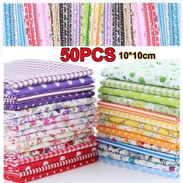4 Inch Square Bundle of 50 Pieces Cotton Quilting Fabrics for Sewing DIY  Handmade Cotton Patchwork Cotton Fabric for Quilting