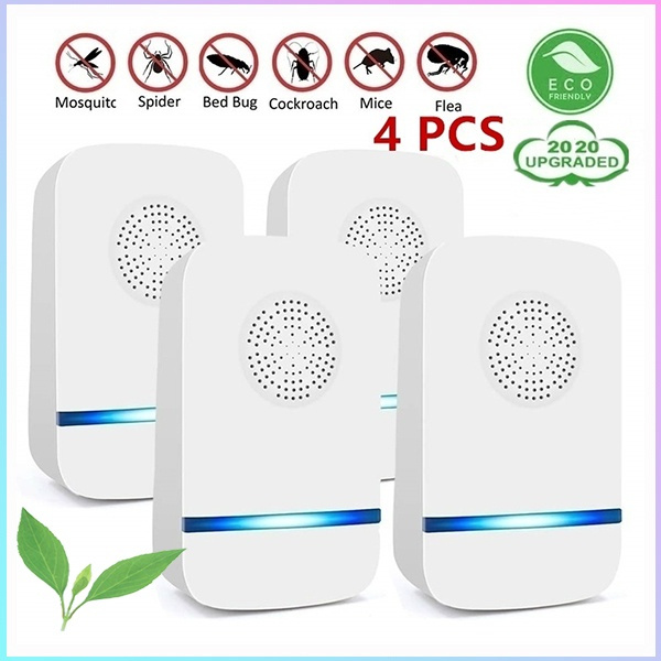 4pcs Electric Ultrasonic Insect Pest Repeller Rat Mouse Mice Spider Deterrent UK 