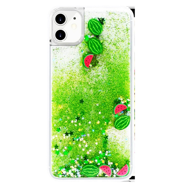 Liquid Glitter Case Quicksands Watermelon Star Cute Fruit Phone