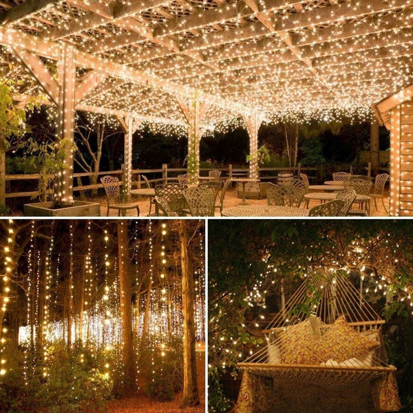 Outdoor Solar Powered 20M 66Ft 200 LED Copper Wire Light String Fairy Xmas Party 
