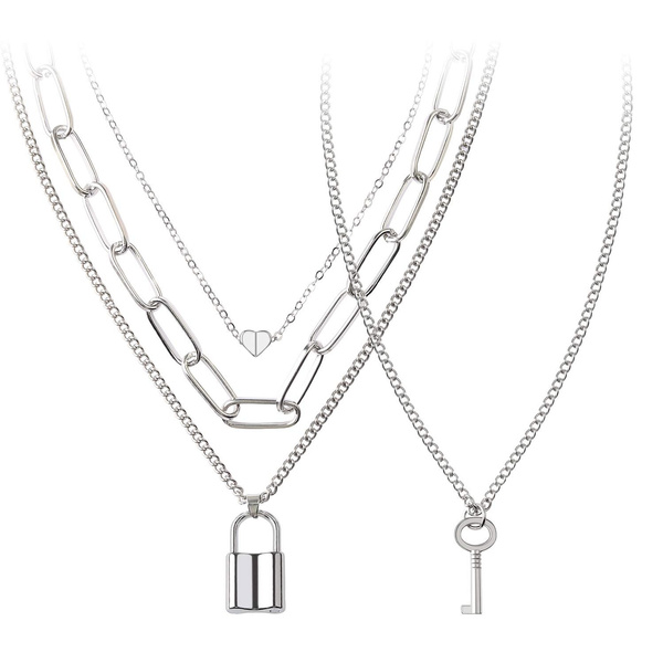 Lock Chain Necklace for Men EBoy Women 