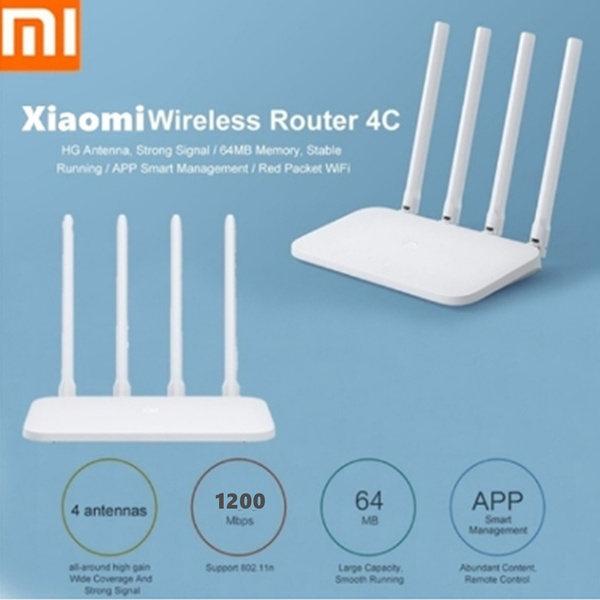 Xiaomi WiFi Router inalámbrico 4C Smart APP Control 300Mbps 2.4GHz 