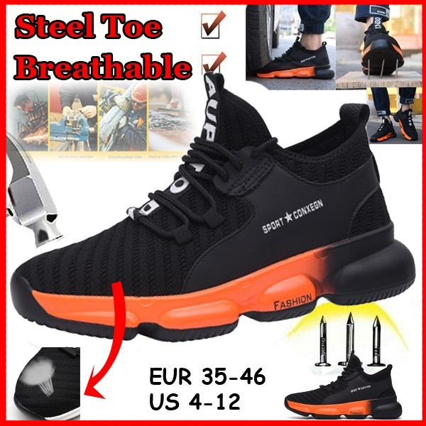 steel toe breathable shoes