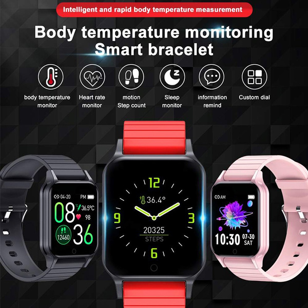 Orologi Intelligenti Misure Temperatura Corporea Frequenza Cardiaca  Pressione Sanguigna Ossigeno Nel Sangue Braccialetto Intelligente Touch  Control Fitness Smart Watch | Wish