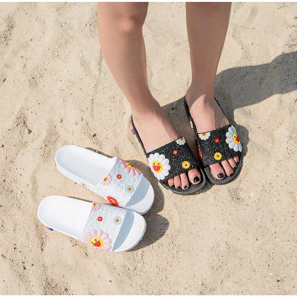 Zapatillas De Verano Para Mujer Lindas Chanclas Planas Con Girasoles Chancletas Suaves Para Mujer Sandalias Casuales De Playa Con Estampado Floral