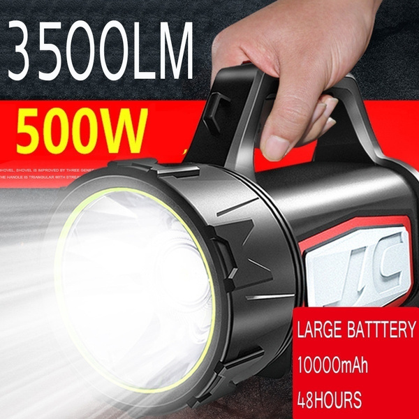 500W USB Rechargeable LED Work Light Torch 3000m Candle Spotlight Hand Lamp ~ 