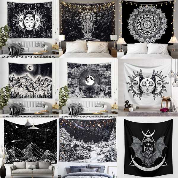 Sun Moon Tapestry Wall Hanging Celestial Wall Tapestry Carpets Decor Tapestry 