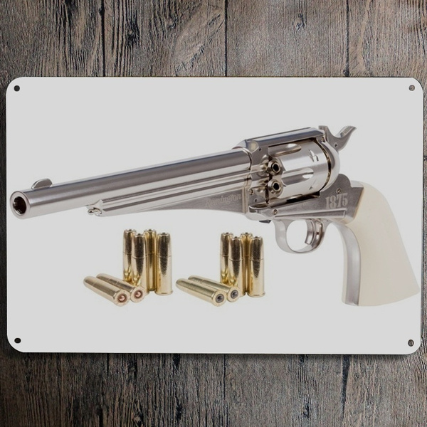 1875 Revolver Patent Vintage Look Metal Sign or Matted Print for 11x14 Frame