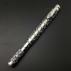 Sterling, silverballpointpen, Men, carved