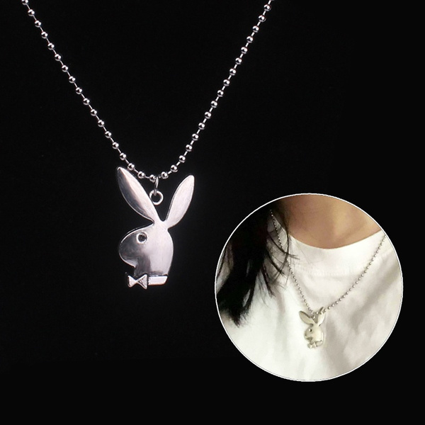 Crystal Paved Playboy Bunny 18 Adjustable Fine Link Chain Necklace - Etsy