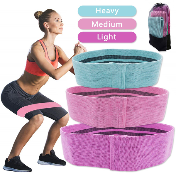 Resistance Bands Set Booty Builder Hip Fabric Non-slip For Fitness Yoga Pilates 