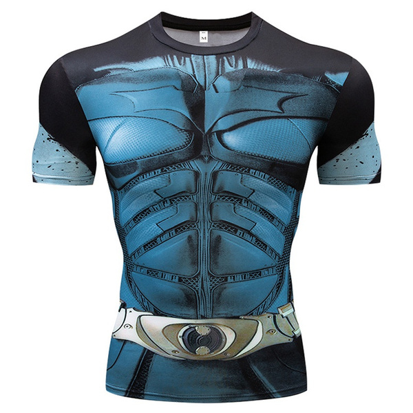 Mens Training Compression Shirt Batman 3D Printed T-shirts Quick Dry  Running Tights Short Sleeve Sportswear Workout Clothes | Wish