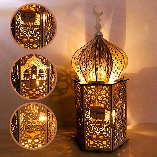 3 Type Eid Mubarak Led Lights Festival Lantern Ramadan Muslim Decoration Home Decor Lamp Wish 3 Type Eid Mubarak Led Lights Festival, Types Of Lantern Lights For Home