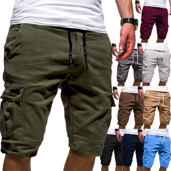 10 Color Men Shorts Solid Drawstring 