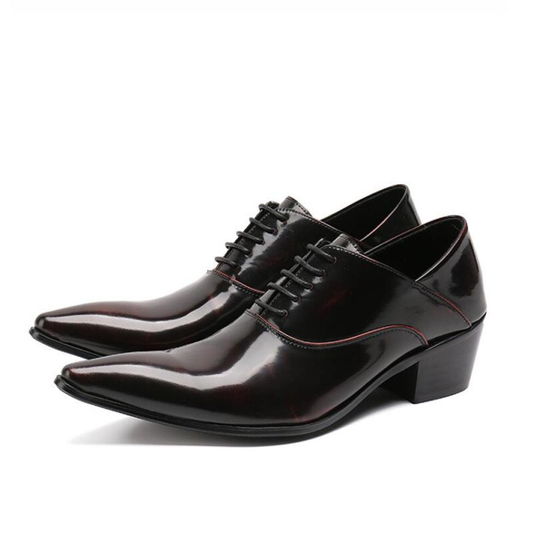 Mens Dress Shoes High Heels Leather Wedding Shoes Mens Formal Business Work Shoes  Men Oxfords Shoes Plus Size | Wish