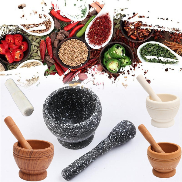 Resin Pestle/&Mortar Garlic Herb Spice Grinder Tool Mixing Grinding Crusher Bowl