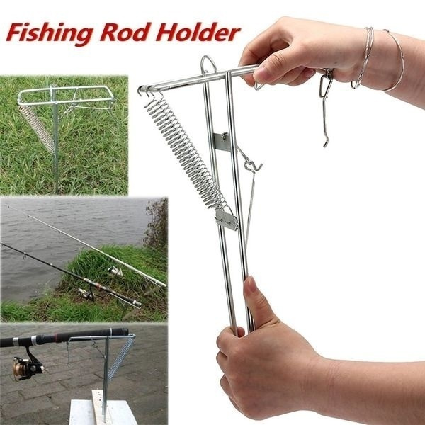 Fishing rod holder automatic hook setter fishing rack stainless steel