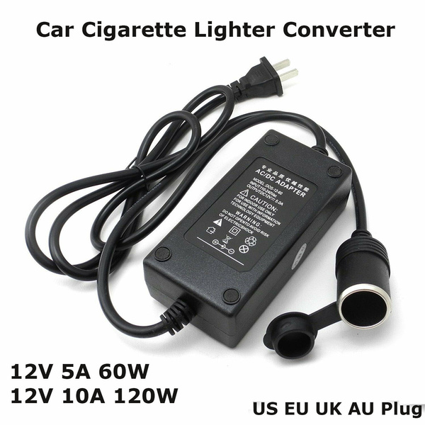 AC Adapter With Car Socket Auto Charger EU Plug 220V AC To 12V DC
