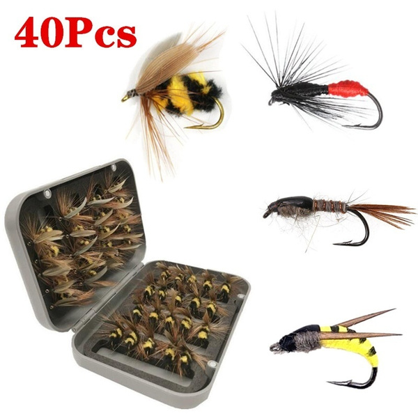 40Pcs/box Nymph Scud Fly Fishing Flies Box Set for Fly Fishing