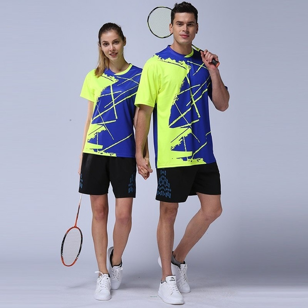 Men Badminton T-Shirts table tennis clothes Polyester Sport Tops 