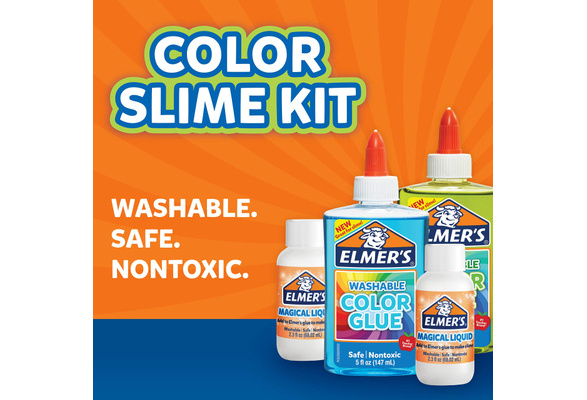 Elmer's Color Slime Kit Washable Translucent Color Glue Great for Making  Slime Assorted Colors 5 Ounces Each Elmers Magical Liquid Slime Activator