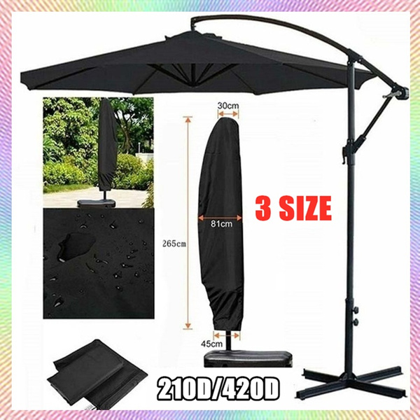 205cm Waterproof Outdoor Parasol Banana Umbrella Cover Garden Patio Furniture UK 