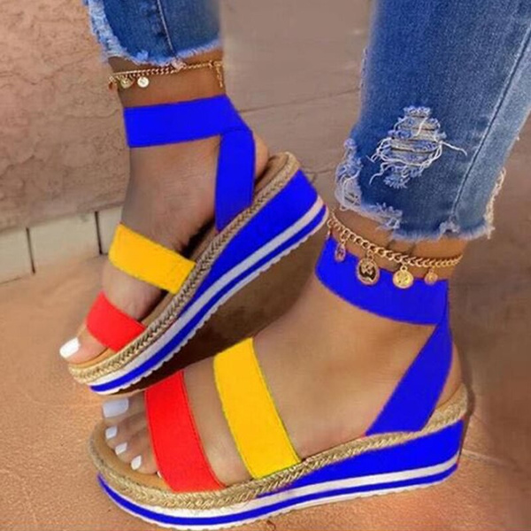 bright colored wedges