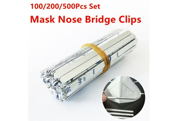 Nose Bridge Strip Clip Face Mask DIY Material Self-adhesive Flat 100/200/500PCS 