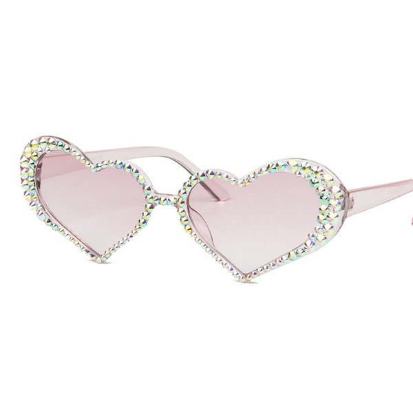 diamond heart glasses