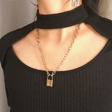 Steel, Chain Necklace, Chain, gold